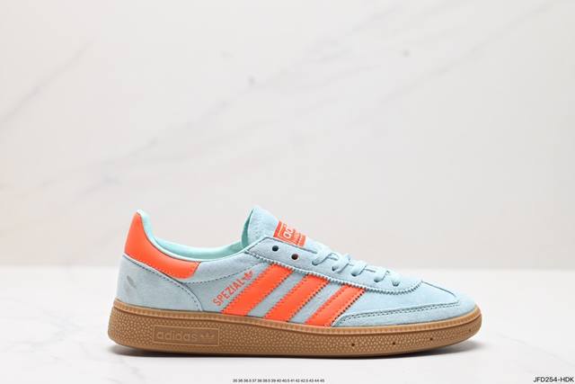 公司级adidas Handball Spezial 官方正确版本 阿迪达斯经典款 复古休闲板鞋 全鞋采用反毛皮制作 牛筋耐磨大底 承载青春情怀的板鞋 经典三条