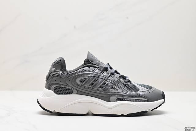 公司级adidas Ozmillen阿迪达斯复古黑银拼色男女低帮缓震运动跑鞋 货号:Ie5841 尺码:36-45 Id:Jed103-Hdg