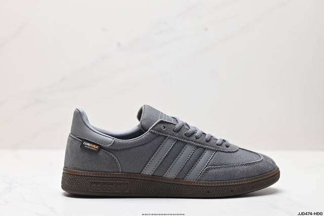 公司级adidas Handball Spezial 官方正确版本 阿迪达斯经典款 复古休闲板鞋 全鞋采用反毛皮制作 牛筋耐磨大底 承载青春情怀的板鞋 经典三条