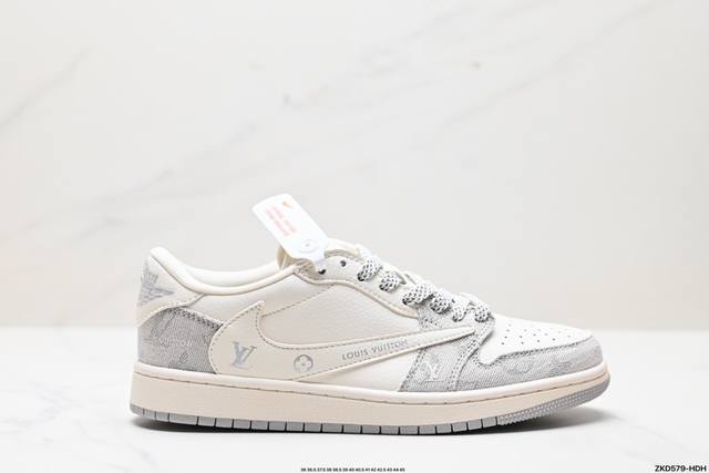 公司级travis Scott X Fragment Design X Jordan Air Jordan 1 Low Og Sp Aj1 乔1 Lv联名低帮文