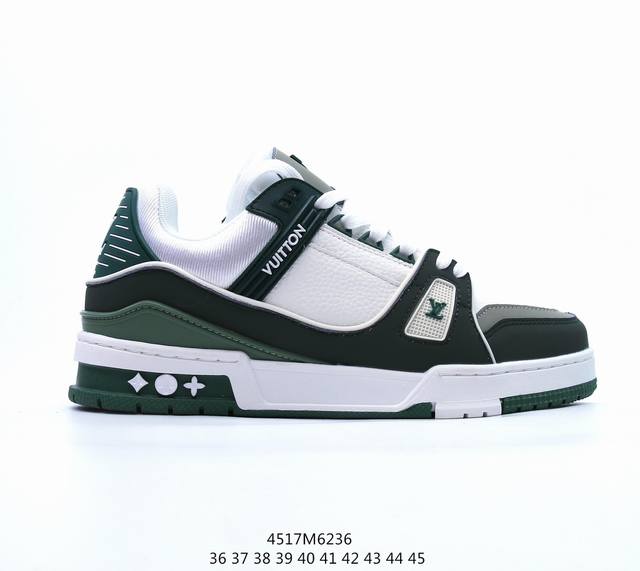 Lv路易威登louis Vuitton Trail Sneaker Low 休闲运动文化百搭篮球板鞋 致tpr光泽鞋底#耐弯折滴塑支持片#鞋垫嵌入超软脚感乳胶材