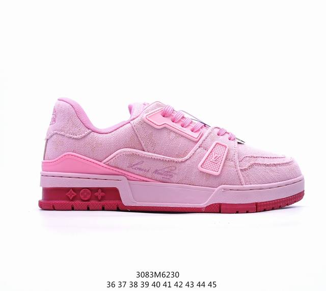 Lv路易威登louis Vuitton Trail Sneaker Low 休闲运动文化百搭篮球板鞋 致tpr光泽鞋底#耐弯折滴塑支持片#鞋垫嵌入超软脚感乳胶材