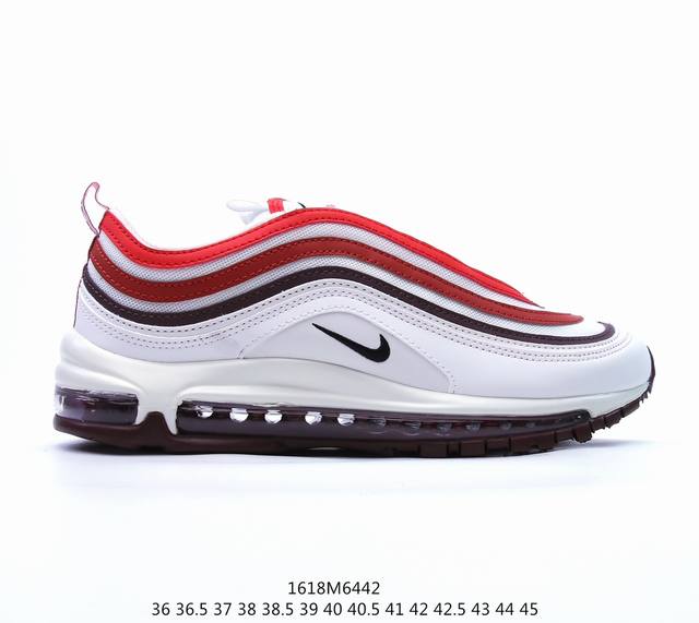 耐克 Nike Air Max 97 小勾子弹复古全掌气垫休闲运动鞋，正确子弹头鞋型 鞋身swoosh视觉呈现效果。 以创新搭载可视全掌max Air和演绎疾速