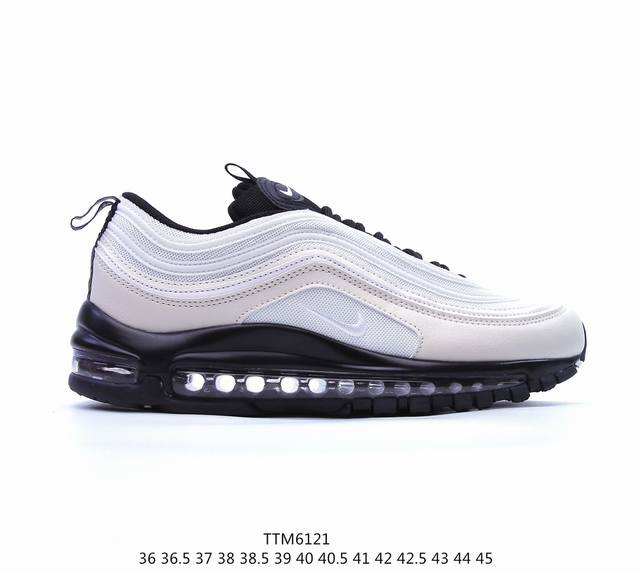 耐克nike休闲鞋 经典 气垫 Air Max 97 子弹气垫低帮运动鞋。Air Max '97 运动跑鞋以流线型鞋身和卓越科技为热爱运动的你造就全方位防护，强