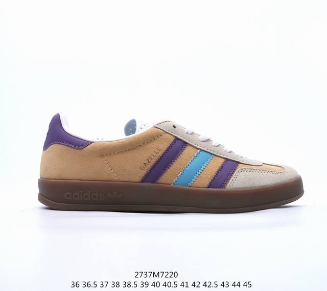 Ad Original Gazelle Indoor Trainers 瞪羚室内鞋系列低帮复古百搭休闲运动德训风板鞋 货号：Ig1636 Size：35.5 3 - 点击图像关闭