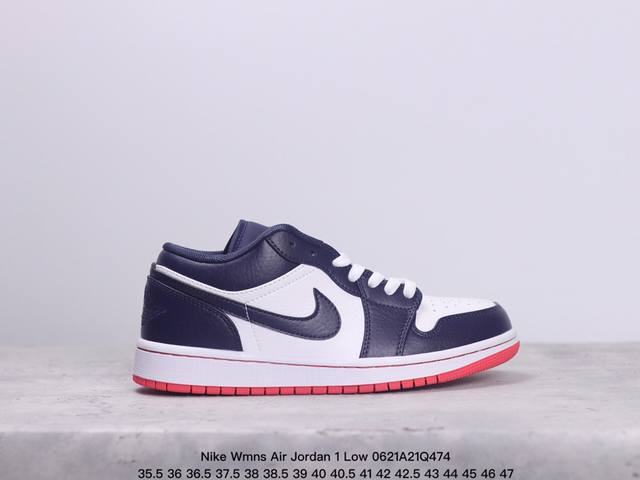 真标耐克nike Wmns Air Jordan 1 Low Aj1乔丹一代低帮经典复古文化休闲运动篮球鞋 货号:Dc0774-141 尺码:35.5 36 3