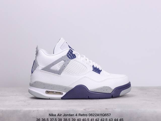 耐克 Nike Air Jordan 4 Retro Og迈克尔 乔丹aj4代乔4 中帮复古休闲运动文化篮球鞋。秉承轻量化的速度型篮球鞋设计思想完成设计，降低重