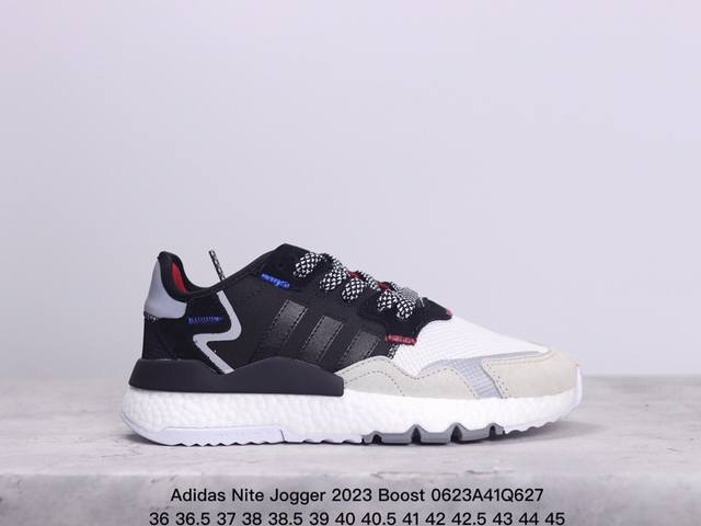 Adidas Nite Jogger 2023 Boost 夜行者 复古跑鞋原厂材料 原厂大底 私家独模 网布搭配麂皮拼接打造鞋面 极具复古风格鞋头及鞋跟点缀3