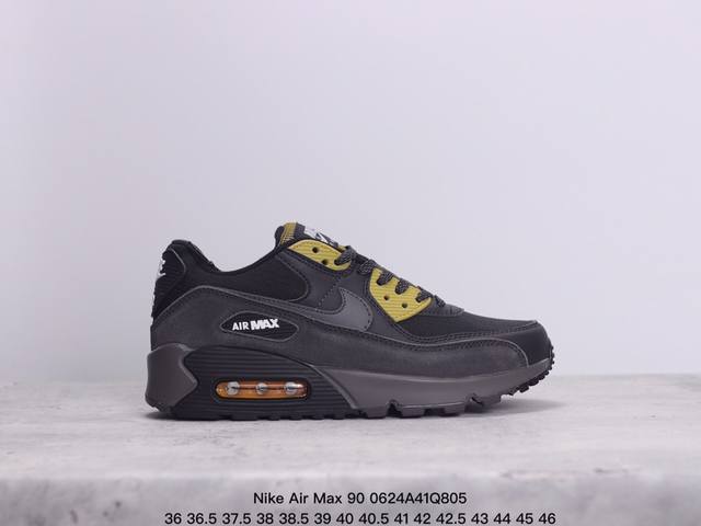 真标耐克nike Air Max 90 经典复古小气垫缓震跑鞋 鞋面由皮和革织物打造，犀利的条线打造出酷劲十的足视觉效果 网布鞋增面强透气性，穿着为极舒适 经可