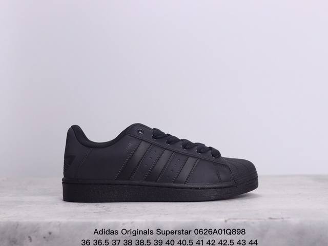 阿迪达斯adidas三叶草 Originals Superstar贝壳头经典百搭休闲运动板鞋 高密度eva发泡软缓震中底拉帮工艺 Xm0626Q898