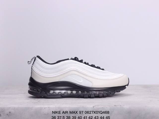 耐克nike休闲鞋 经典 气垫 Air Max 97 子弹气垫低帮运动鞋。Air Max '97 运动跑鞋以流线型鞋身和卓越科技为热爱运动的你造就全方位防护，强