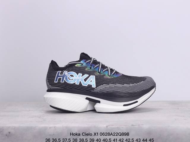 公司级hoka Cielo X1 舒适百搭 织物耐磨透气减震低帮休闲跑步鞋 男款 货号:1147910 尺码:36 36.5 37.5 38 38.5 39 4