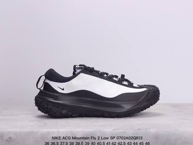 公司级耐克nike Acg Mountain Fly 2 Low Sp 山脉2代系列低帮户外登山越跑徒步休闲运动鞋 货号:Fz3311-101 尺码:36 36