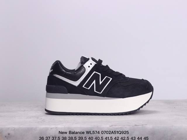 公司级新百伦new Balance Wl574 增高鞋系列 材质细节鞋标处理满满 原版楦型 高弹eva大底 鞋垫 还原正品脚感 完美走线 Encap减震中底 货