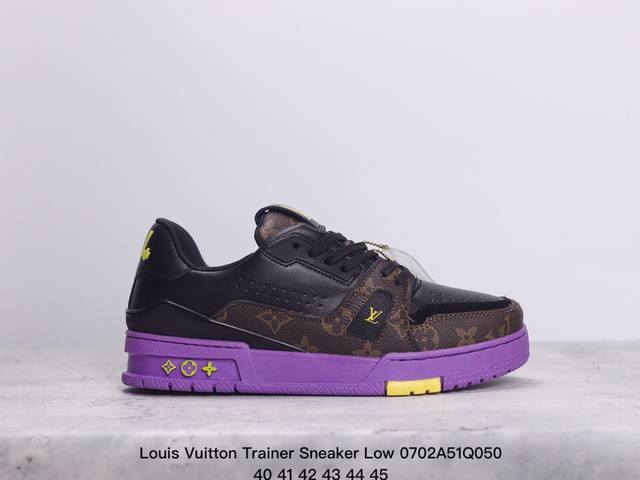 公司级全新lv路易威登louis Vuitton Trainer Sneaker Low休闲运动文化百搭板鞋 Xm0702Q050