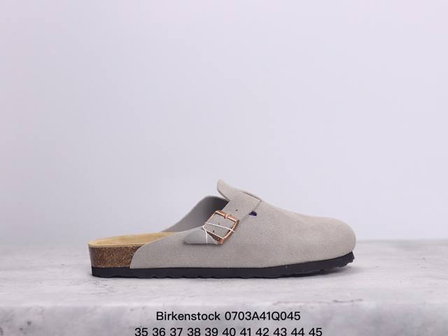 德国百年知名鞋履品牌 博肯birkenstock 勃肯拖鞋系列凉拖鞋休闲沙滩凉鞋 广东原产#采用质地柔软牛皮革 中底搭载缓震软木橡胶 外置eva轻量片装外底。