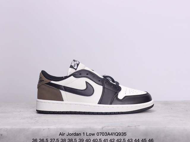 耐克 乔丹air Jordan 1 Low Aj1 乔1 乔丹1代aj1 低帮复古文化休闲运动篮球鞋，从1985 年面世的元年款汲取设计灵感，采用简洁大方的经典