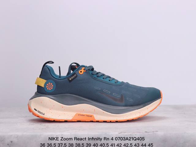 公司级nike Zoom React Infinity Rn 4 Gtx马拉松机能风格运动鞋 实拍首发 #鞋款搭载柔软泡绵，在运动中为你塑就缓震脚感。设计灵感源