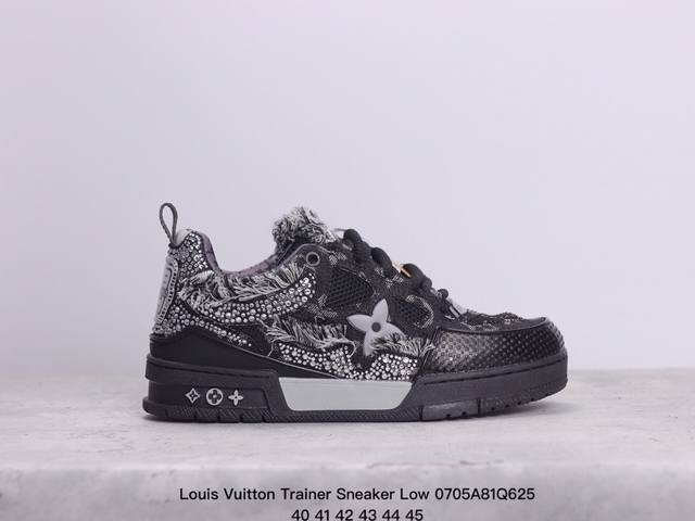 公司级全新lv路易威登louis Vuitton Trainer Sneaker Low休闲运动文化百搭板鞋 尺码:36-45 Xm0705Q625