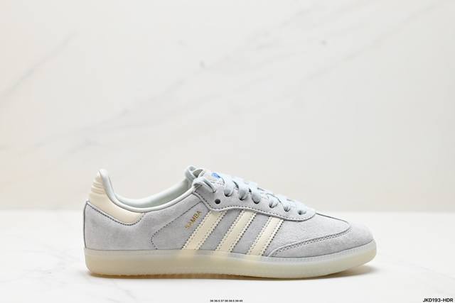 公司级阿迪达斯三叶草adidas Originals Samba Og 桑巴舞系列绅士德训足球风百搭低帮休闲运动板鞋 货号:Ig6177 尺码:36 36.5