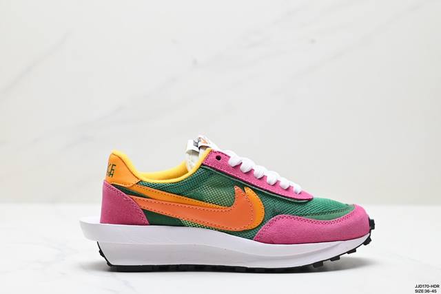 真标sacai X Nike Ldwaffle 华夫1代 解构高端跑鞋 联名设计 双钩双鞋舌设计 遵循原版 官方货号:Dh2684-001 尺码:36-45 I