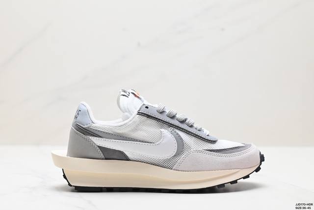 真标sacai X Nike Ldwaffle 华夫1代 解构高端跑鞋 联名设计 双钩双鞋舌设计 遵循原版 官方货号:Dh2684-001 尺码:36-45 I