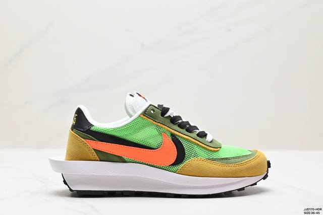 真标sacai X Nike Ldwaffle 华夫1代 解构高端跑鞋 联名设计 双钩双鞋舌设计 遵循原版 官方货号:Dh2684-001 尺码:36-45 I