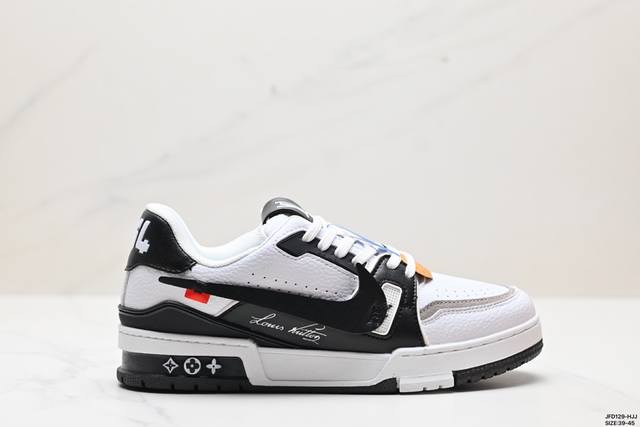 公司级全新lv路易威登nike X Louis Vuitton Trainer Sneaker Low休闲运动文化百搭板鞋 尺码:39-45 Id:Jfd129