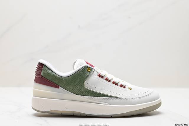 公司级nike Air Jordan 2 Retro Low 市场唯一独家头层皮打造 原鞋原档案开发 原厂皮料 原档冲孔鞋头 正确满胶鞋垫 四线拉帮 原厂织唛标