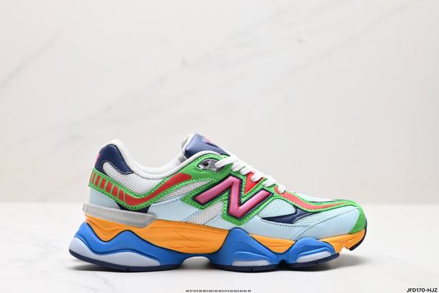 公司级new Balance Nb 9060 鞋款灵感源自设计师本人对夏日的怀日回忆。鞋面大身由空间双格及磨砂鞋面拼接而生，配以柔和、温暖的粉橘色调，夏日氛围拉