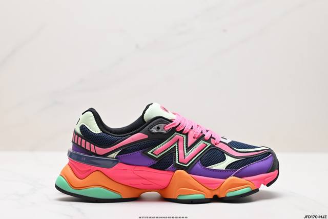 公司级new Balance Nb 9060 鞋款灵感源自设计师本人对夏日的怀日回忆。鞋面大身由空间双格及磨砂鞋面拼接而生，配以柔和、温暖的粉橘色调，夏日氛围拉