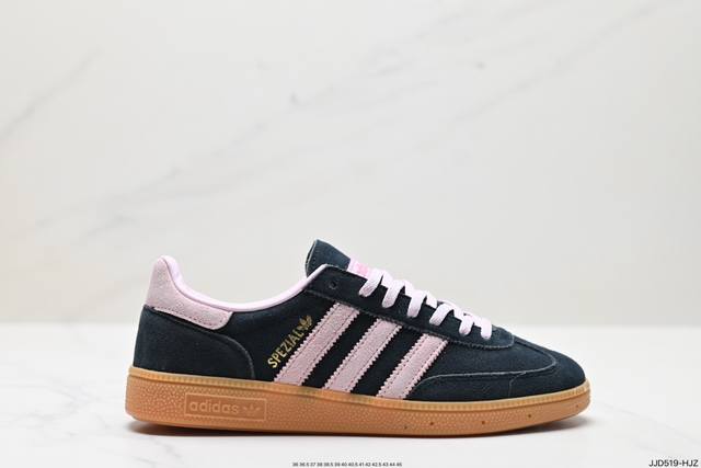 公司级adidas Handball Spezial W 官方正确版本 阿迪达斯经典款 复古休闲板鞋 全鞋采用反毛皮制作 牛筋耐磨大底 承载青春情怀的板鞋 经典