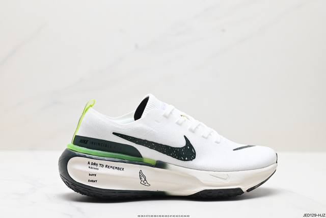 公司级耐克nike Zoomx Invincible Run Fk3 短跑马拉松系带系列轻量休闲运动慢跑鞋 货号:Fz4018-100 尺码:36 36.5 3