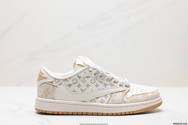 公司级travis Scott X Fragment Design X Jordan Air Jordan 1 Low Og Sp Aj1 乔1 Lv联名低帮文