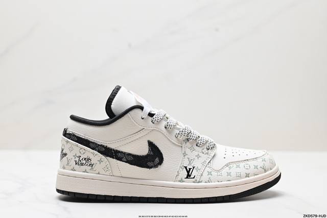 公司级nike Air Jordan 1 Low X Louis Vuitton 低帮休闲运动板鞋 原装头层材料 用料绝不含糊 独家版型蒸餾加工帶來的是更好的视