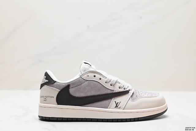 公司级travis Scott X Fragment Design X Jordan Air Jordan 1 Low Og Sp Aj1 乔1 Lv联名低帮文