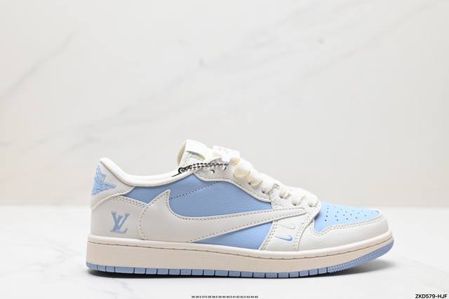 公司级travis Scott X Fragment Design X Jordan Air Jordan 1 Low Og Sp Aj1 乔1 Lv联名低帮文