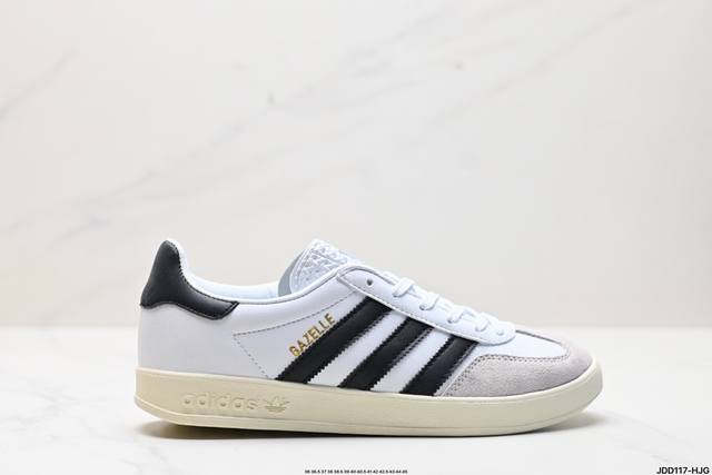 真标阿迪达斯adidas Originals Gazelle+1 三叶草复古防滑耐磨低帮板鞋 鞋款采用柔软的绒面革和耐用的皮革衬里融合在橡胶外底上！ 货号:Ho