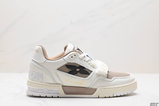 公司级全新lv路易威登louis Vuitton Trainer Sneaker Low休闲运动文化百搭板鞋 尺码:39-45 Id:Jgd355-Hjf