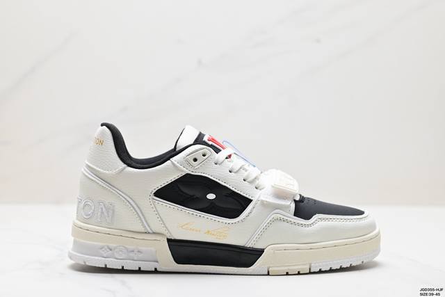 公司级全新lv路易威登louis Vuitton Trainer Sneaker Low休闲运动文化百搭板鞋 尺码:39-45 Id:Jgd355-Hjf