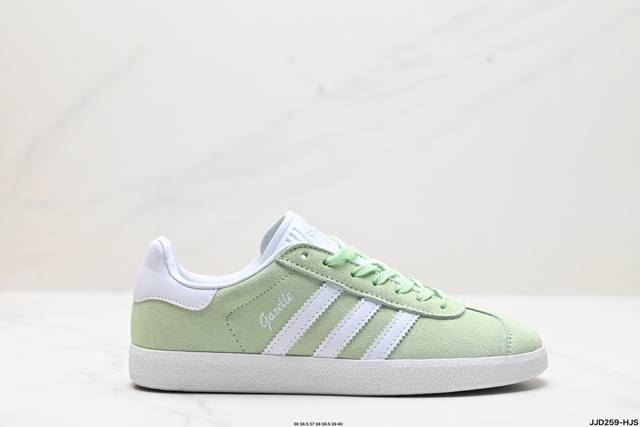 公司级adidas Originals Gazelle W 三叶草休闲防滑耐磨低帮板鞋 鞋头出色设计 塑就出众贴合感 稳固的后跟贴合足部曲线设计 软弹舒适 不易