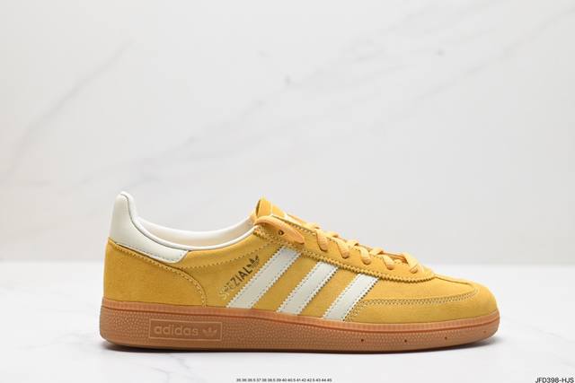 公司级adidas Handball Spezial 官方正确版本 阿迪达斯经典款 复古休闲板鞋 全鞋采用反毛皮制作 牛筋耐磨大底 承载青春情怀的板鞋 经典三条