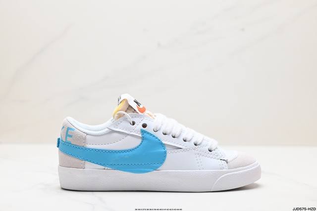 公司级nike Blazer Mid‘77 Jumbo 经典百搭低帮开拓者休闲运动板鞋 真硫化铝楦制作 原厂布料拼接 独家裁片完美鞋型 台湾进口软感荔枝头层皮