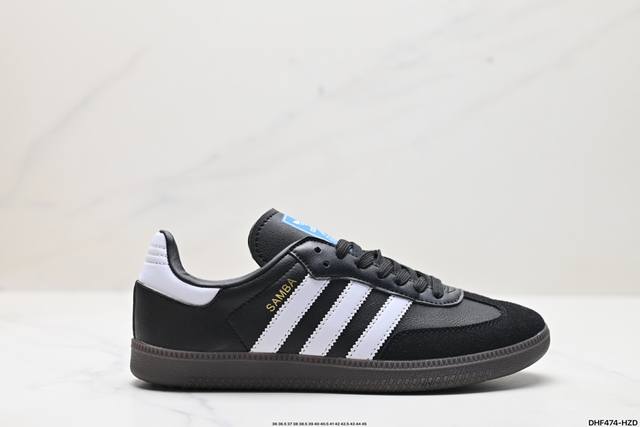 真标阿迪达斯三叶草adidas Originals Samba Og 桑巴舞系列绅士德训足球风百搭低帮休闲运动板鞋 货号:B75806 尺码:36 36.5 3