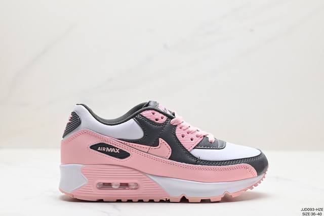 真标nike Air Max 90初代系列低帮复古气垫百搭休闲运动慢跑鞋 货号:302519-101 尺码:36-40 Id:Jjd093-Hze