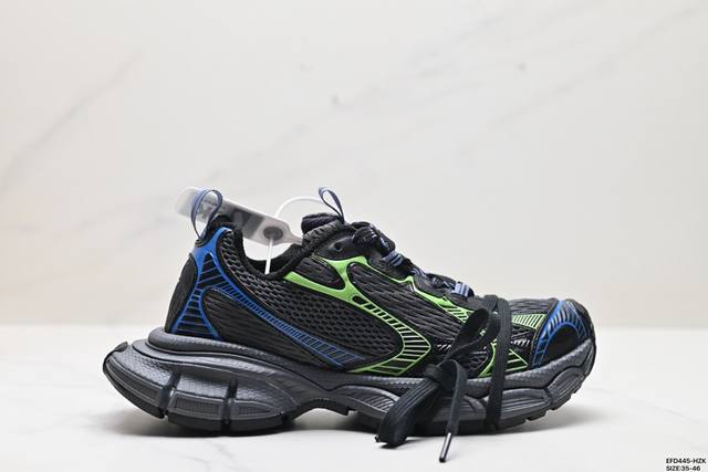 公司级balenciaga Runner Kith Four.Color 巴黎世家7.0 21Ss最新配色潮流复古休闲鞋#全新磨具开模 原版原装大盒 还原官方配