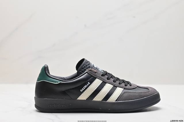 公司级adidas Originals Gazelle Indoor 三叶草休闲防滑耐磨低帮板鞋 鞋头出色设计 塑就出众贴合感 稳固的后跟贴合足部曲线设计 软弹