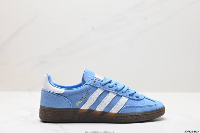 真标adidas Handball Spezial 官方正确版本 阿迪达斯经典款 复古休闲板鞋 全鞋采用反毛皮制作 牛筋耐磨大底 承载青春情怀的板鞋 经典三条杠