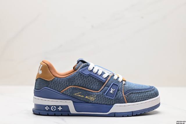 公司级全新lv路易威登louis Vuitton Trainer Sneaker Low休闲运动文化百搭板鞋 尺码:39-45 Id:Jfd129-Hzh