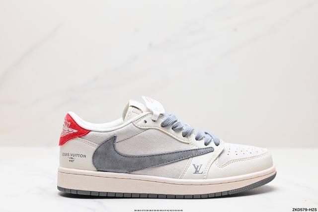 公司级travis Scott X Fragment Design X Jordan Air Jordan 1 Low Og Sp Aj1 乔1 Lv联名低帮文